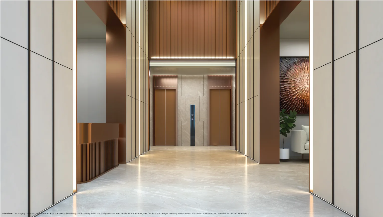 ELITE-X copper lobby — signature design